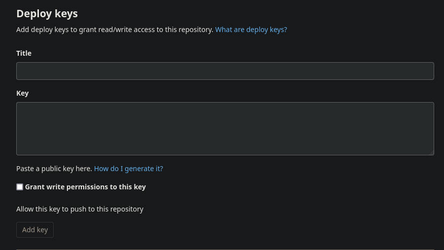 Deploy Key